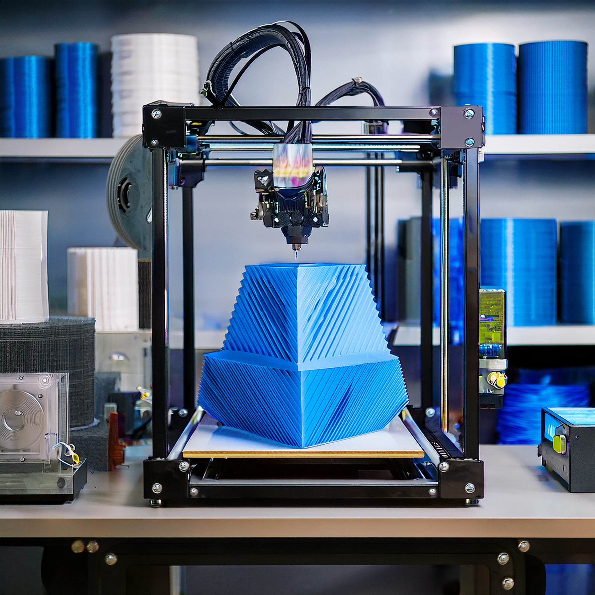 3D-Drucker im Einsatz in einer Werkstatt